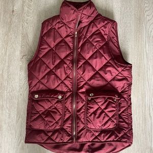 Maroon puffer vest